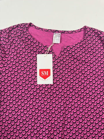 Women Full Sleevs V - Neck Printed Tee - Smgarment's