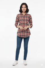 WOMEN ONLY CHECK SHIRT - Smgarment's