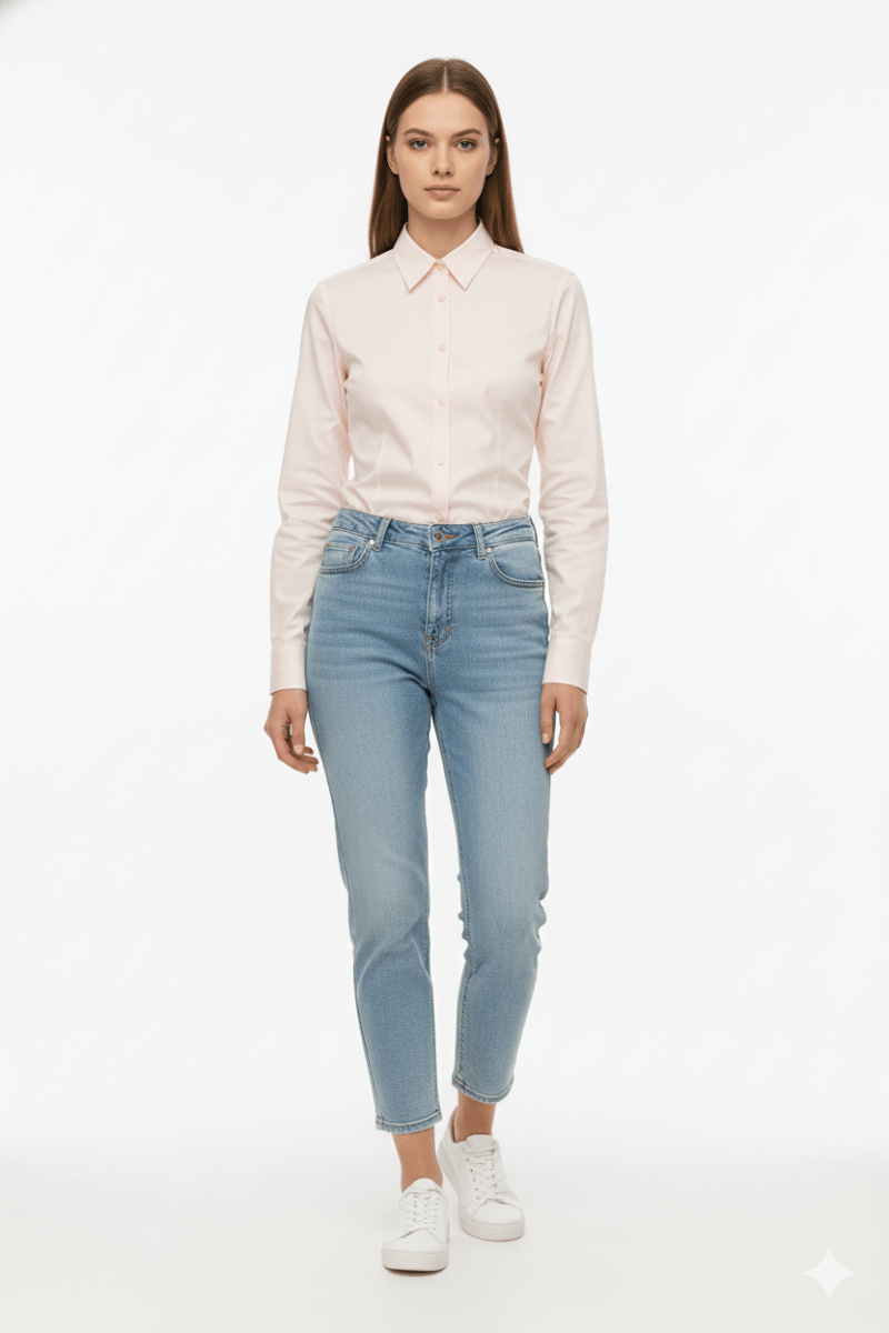 WOMEN PLAIN SLIM FIT SHIRT - Smgarment's