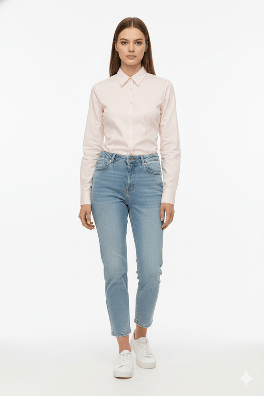 WOMEN PLAIN SLIM FIT SHIRT - Smgarment's