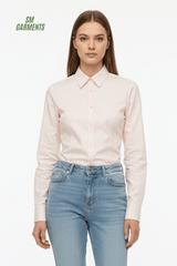 WOMEN PLAIN SLIM FIT SHIRT - Smgarment's