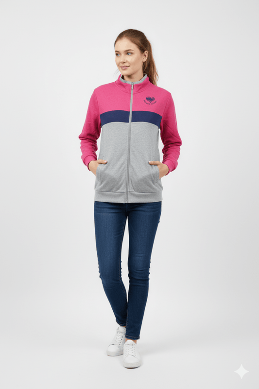 WOMENS EMROIDED ZIPPER HOODIE - Smgarment's