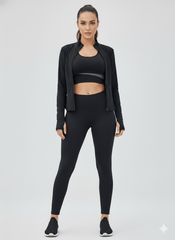 Women's Fitness Yoga Bra , Jacket And Pants/Leggings 3 Piece Set - Smgarment's