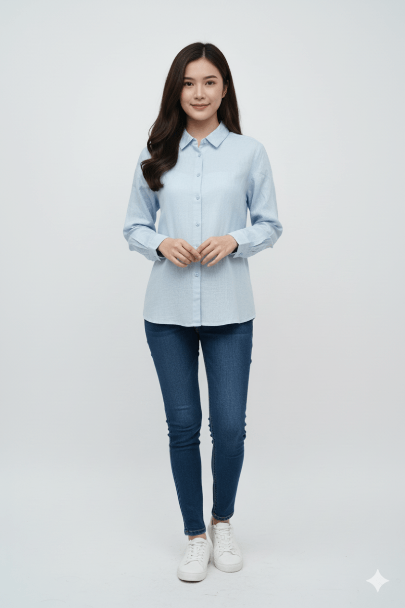 Women's Linen Classic Collar Shirt - Smgarment's