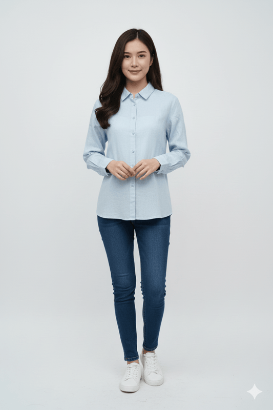Women's Linen Classic Collar Shirt - Smgarment's