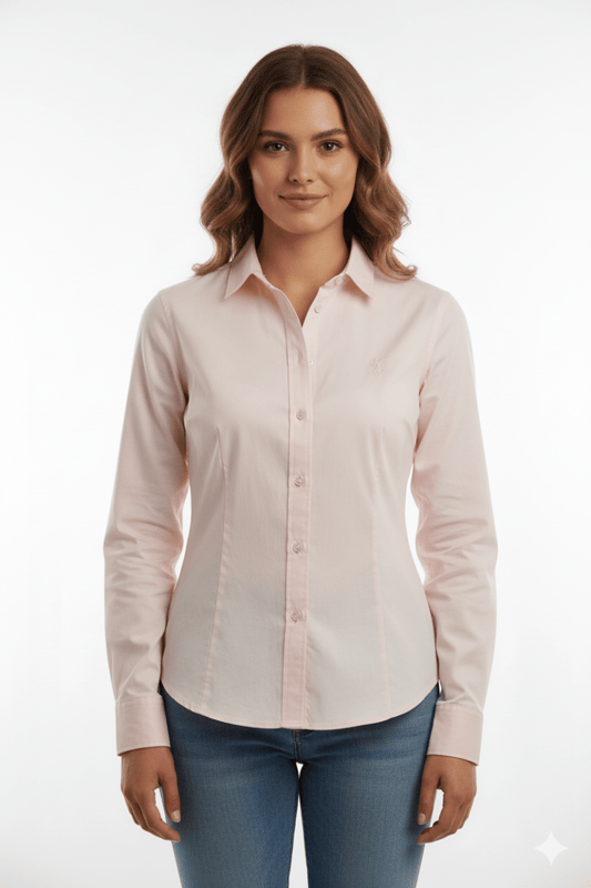 WOMENS PLAIN SHIRT WITH LOGO - Smgarment's