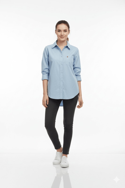 WOMENS PLAIN SHIRT WITH LOGO - Smgarment's