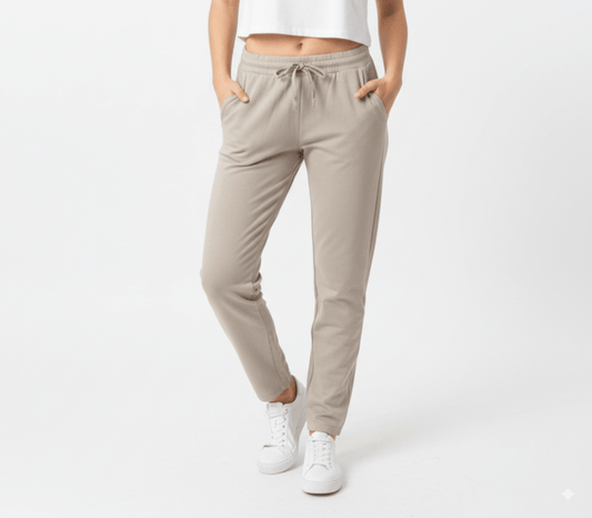 WOMENS PLAIN TROUSER - BEIGE - Smgarment's