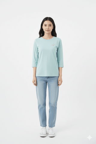 WOMENS PRINTED FULL SLEEVE T SHIRT - Smgarment's