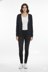 WOMENS V NECK BLACK CARDIGAN - Smgarment's
