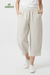 W.W.J STUDIO WOMENS LINEN CULOTTE TROUSER - Smgarment's