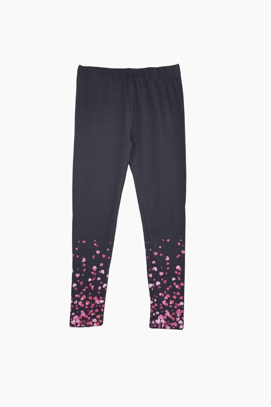YOUNG STYLE GIRLS HEARTS PRINTED LEGGINGS - Smgarment's
