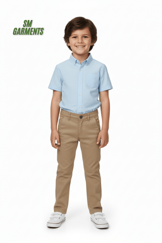 ZARA Boys' Classic Khaki Chino Pants - Smgarment's
