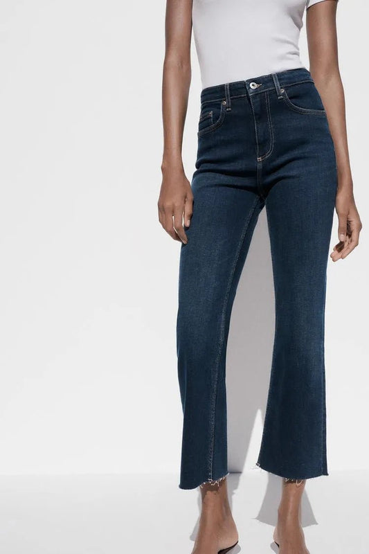 ZARA CROPPED FLARE HIGH - WAIST JEANS - Smgarment's