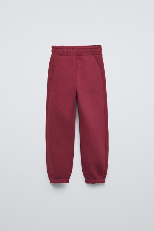ZARA GIRLS BASIC PLUSH JOGGERS - Smgarment's