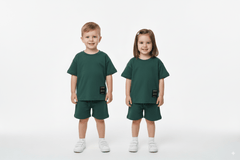 ZARA Kids Plain Tee & Shorts Loungewear Set - Smgarment's