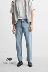 ZARA MAN STRAIGHT - FIT REGULAR JEANS - Smgarment's