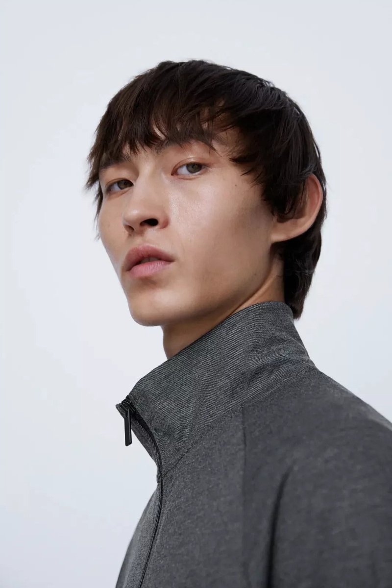 ZARA MENS BLACK PLAIN SPORTS ZIPPER - Smgarment's