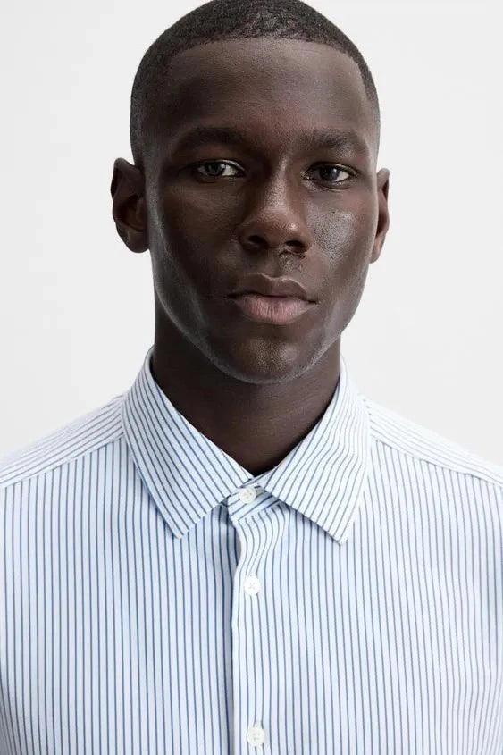 ZARA STRIPED STRETCHY SHIRT - SMgarment's