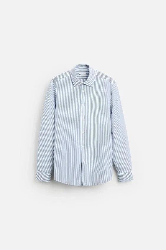 ZARA STRIPED STRETCHY SHIRT - SMgarment's