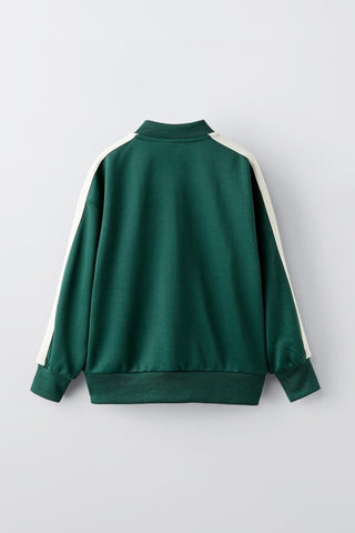 ZARA SWEATSHIRT WITH EMBROIDERED SLOGAN - Smgarment's