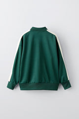 ZARA SWEATSHIRT WITH EMBROIDERED SLOGAN - Smgarment's