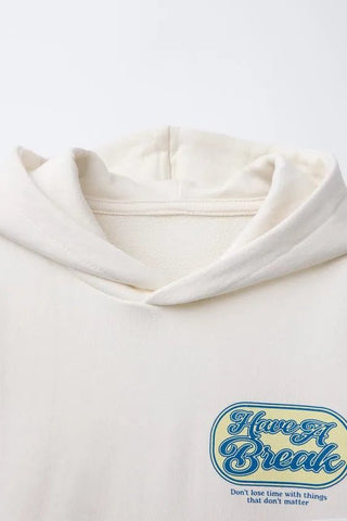 ZARA TEXT DETAIL HOODIE - Smgarment's