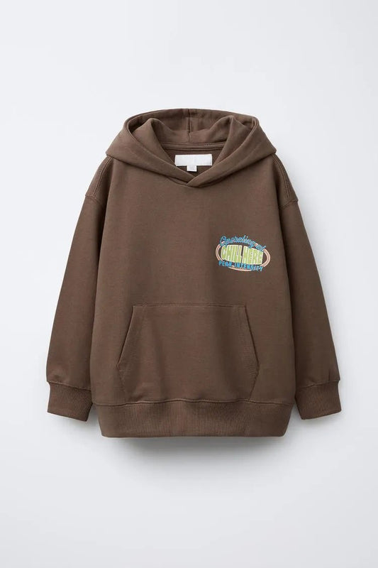 ZARA TEXT PRINT HOODIE - Smgarment's