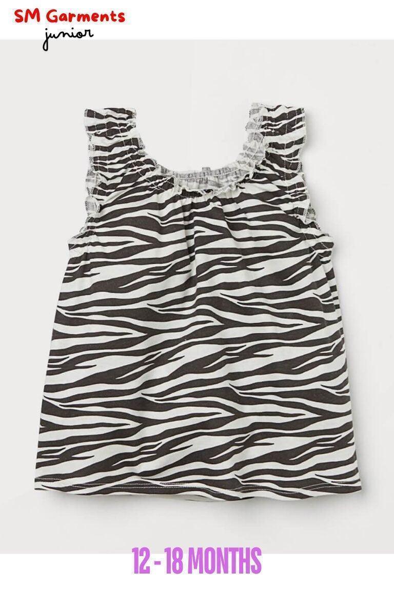 ZEBRA PRINTED COTTON VEST TOP - SMgarment's