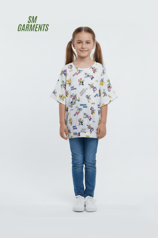 ZOCHEE GIRLS CARTOONIC CHARACTER PRINTED TEE - Smgarment's