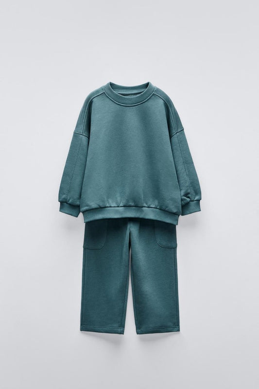 ZR KIDS BASIC SWEATSHIRT AND TROUSER SET - Smgarment's