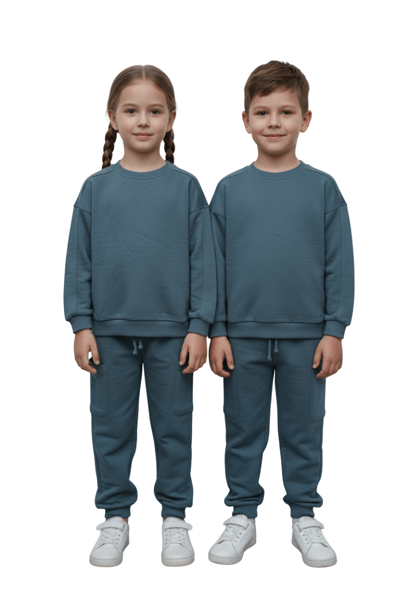 ZR KIDS BASIC SWEATSHIRT AND TROUSER SET - Smgarment's